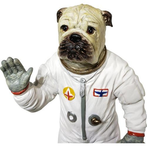 Sculpture chien astronaute polyrésine blanche Spacie - Photo n°3; ?>
