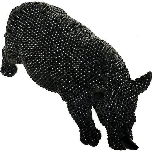 Sculpture rhinocéros polyrésine noire Zoorin - Photo n°2; ?>