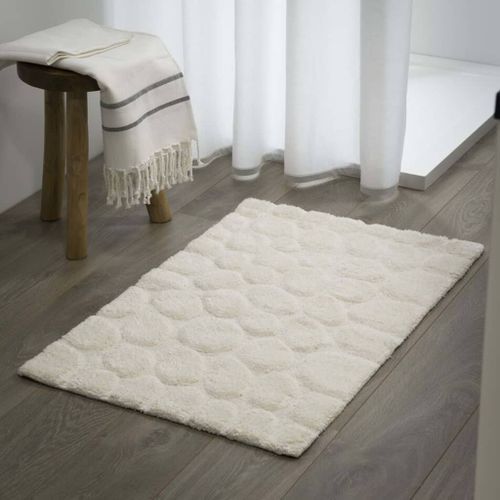 Sealskin Tapis de bain Pebbles Coton 60x90 cm Ivoire - Photo n°2; ?>