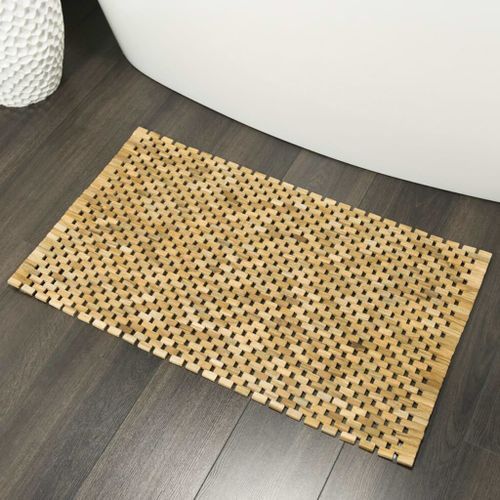 Sealskin Tapis de bain Woodblock 52x90 cm Naturel - Photo n°2; ?>