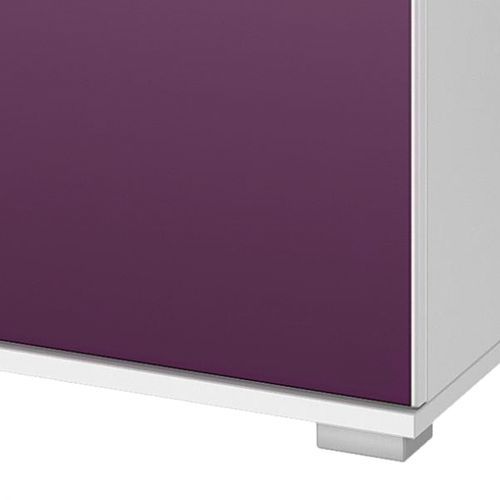 Semainier design 5 tiroirs laqué violet Quadra - Photo n°2; ?>