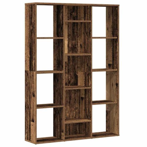 Séparateur de pièce/bibliothèque vieux bois 100x24x140 cm - Photo n°2; ?>