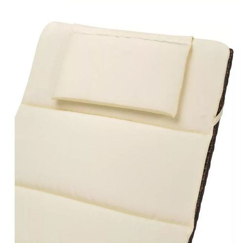 Set de 2 chaises et 1 table tissu blanc et résine marron Piten - Photo n°2; ?>