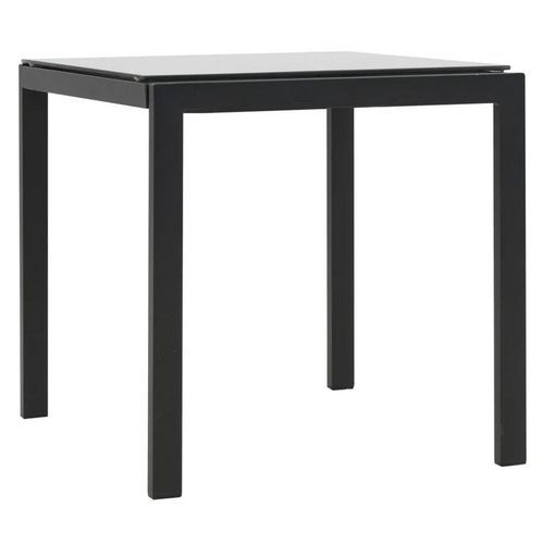 Set de 2 chaises longues 1 table blanc et résine noire Fatis - Photo n°3; ?>