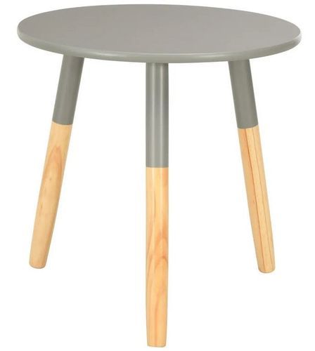 Set de 2 tables d'appoint bois gris et pieds pin massif Udim - Photo n°3; ?>
