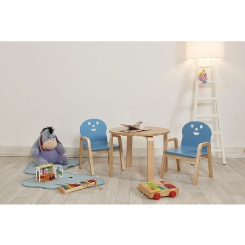 Set table et 2 chaises enfant Lodi bleu - Photo n°3; ?>