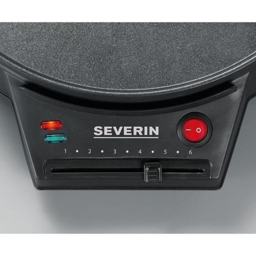 SEVERIN CM2198 - Crepiere diametre 30cm 1000W - Thermostat réglable - Inclus spatule a crepe et répartiteur de pâte en bois - Noir - Photo n°3; ?>