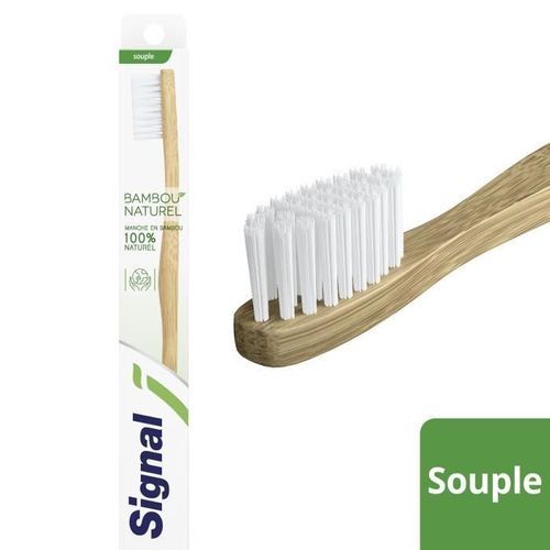 SIGNAL Lot de 8 Brosses a dents Manuelle en Bambou 100% Naturel souple - Photo n°3; ?>