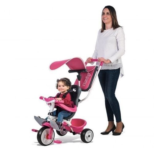 SMOBY Tricycle Baby Balade Roues Silencieuses Rose - Photo n°2; ?>