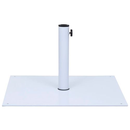 Socle de parasol Blanc Acier Carré 17 kg - Photo n°2; ?>
