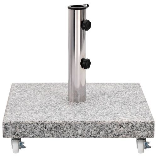 Socle de parasol Granite 30 kg Carré Gris - Photo n°2; ?>