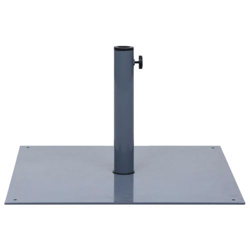 Socle de parasol Gris foncé Acier Carré 17 kg - Photo n°2; ?>