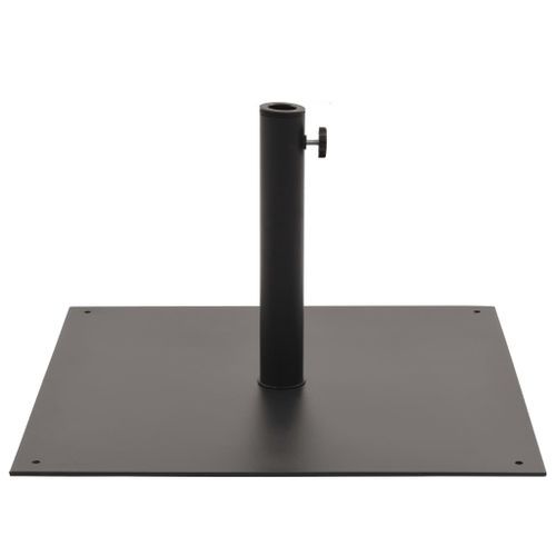 Socle de parasol Noir Acier Carré 17 kg - Photo n°2; ?>