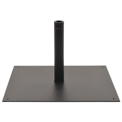 Socle de parasol Noir Acier Carré 17 kg - Photo n°3; ?>