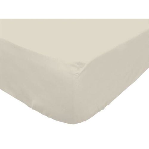 SOLEIL d'OCRE Drap housse Camille - Coton percale - 140 x 190 cm - Ecru - Photo n°2; ?>