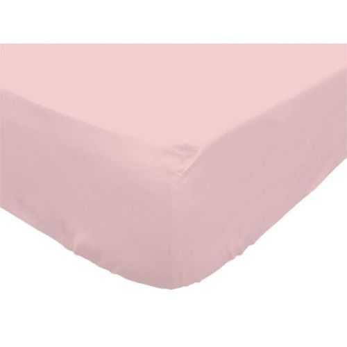 SOLEIL d'OCRE Drap housse Camille - Coton percale - 140 x 190 cm - Rose - Photo n°2; ?>