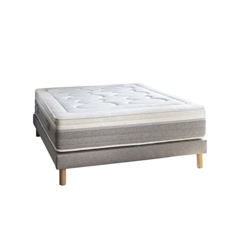 SOMDREAM OSCAR Ensemble Matelas 160x200 cm + Sommier + Pieds - Mémoire de forme - Triple suspension - 27 cm - Photo n°2; ?>