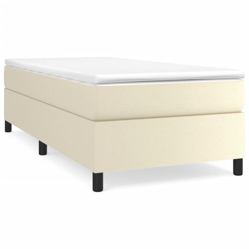 Sommier à lattes de lit avec matelas Crème 100x200cm Similicuir - Photo n°2; ?>