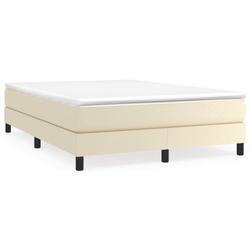 Sommier à lattes de lit avec matelas Crème 140x190cm Similicuir - Photo n°2; ?>