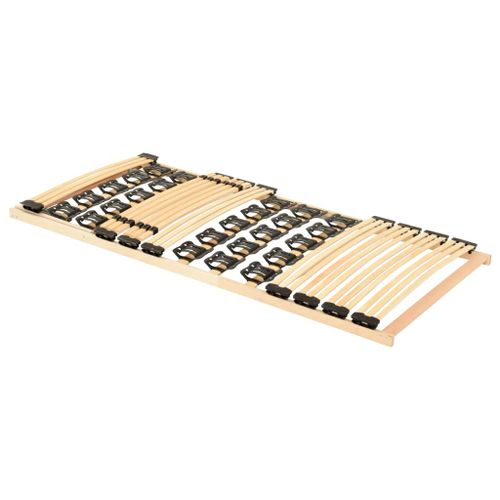 Sommier avec 38 lattes tête de lit réglable 100x200 cm - Photo n°2; ?>