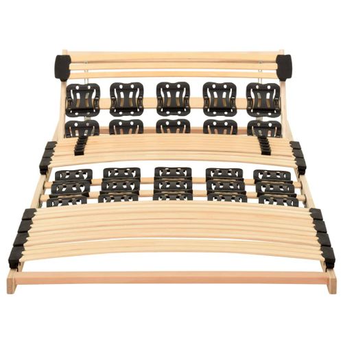 Sommier avec 38 lattes tête de lit réglable 100x200 cm - Photo n°3; ?>