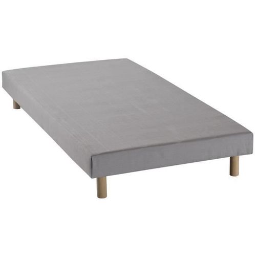 Sommier tapissier a lattes 90 x 200 - Bois massif gris + pieds - FINLANDEK Rakenne - Photo n°2; ?>