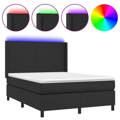 Sommier Tapissier Avec Matelas Et LED Noir 140x200cm Similicuir 18 Sommier tapissier avec matelas et LED Noir 140x200cm Similicuir - Photo n°2; ?>