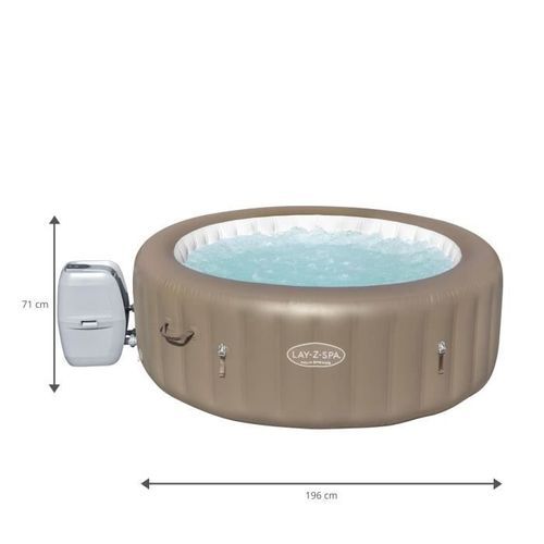 Spa Gonflable BESTWAY Lay-Z-Spa Palm Spring Pour 4-6 personnes Rond 196x71 cm - Photo n°2; ?>