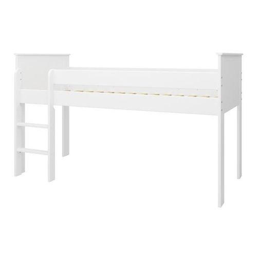 STEENS Lit mi-hauteur enfant - MDF laqué blanc - l90 x L200 cm - ALBA - Photo n°3; ?>