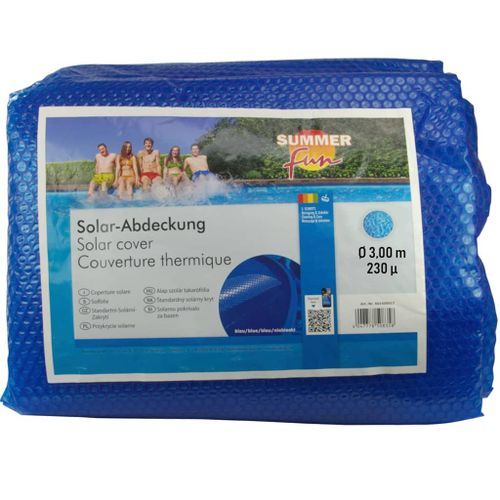 Summer Fun Couverture solaire de piscine d'été Rond 300 cm PE Bleu - Photo n°2; ?>