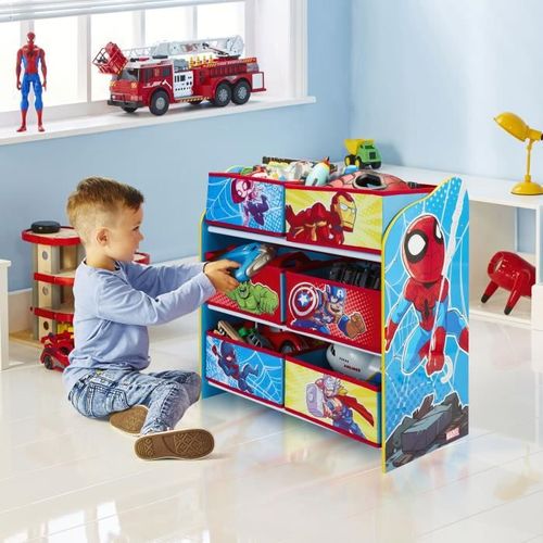 Super-héros Marvel Spider-Man - Meuble de rangement pour chambre d'enfant avec 6 bacs - Photo n°2; ?>