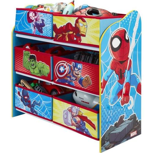 Super-héros Marvel Spider-Man - Meuble de rangement pour chambre d'enfant avec 6 bacs - Photo n°3; ?>