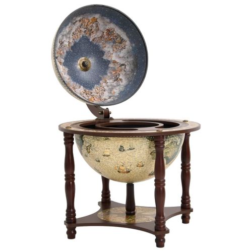 Support à vin bar forme globe Marron Bois d'eucalyptus massif - Photo n°3; ?>