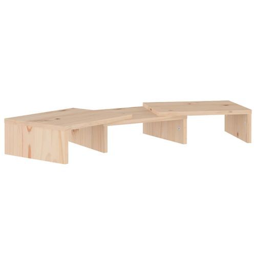 Support de moniteur 60x24x10,5 cm Bois de pin solide - Photo n°2; ?>