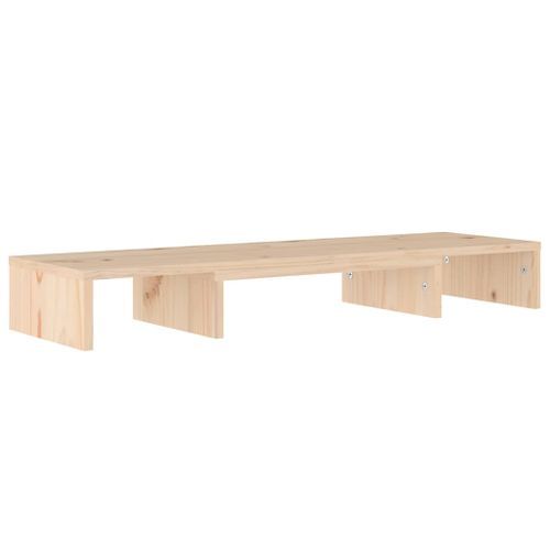 Support de moniteur 80x24x10,5 cm Bois de pin solide - Photo n°3; ?>