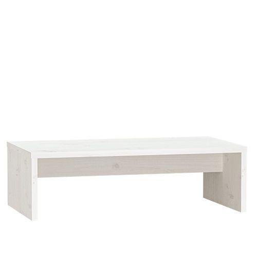 Support de moniteur Blanc 50x27x15 cm Bois de pin solide - Photo n°2; ?>