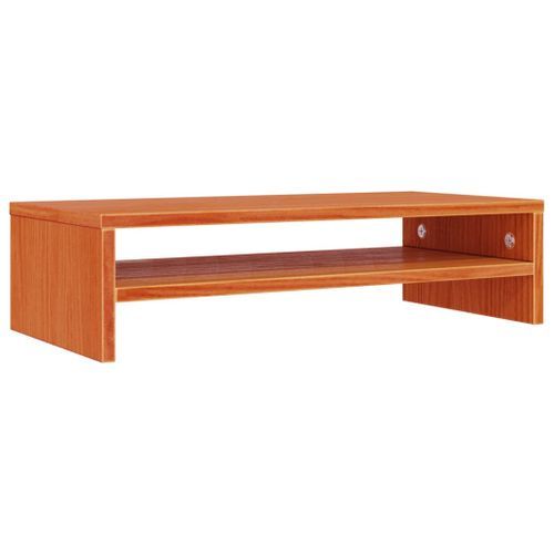 Support de moniteur marron miel 50x24x13 cm bois de pin solide - Photo n°2; ?>