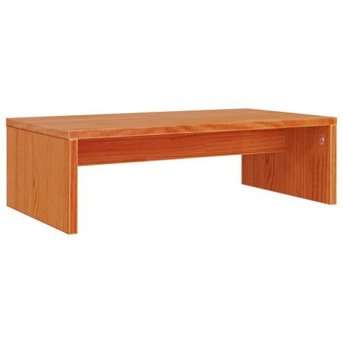 Support de moniteur marron miel 50x27x15 cm bois de pin solide - Photo n°2; ?>