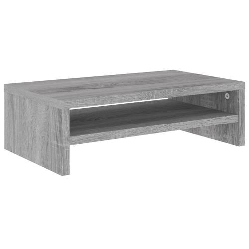 Support de moniteur Sonoma gris 42x24x13 cm Bois d'ingénierie - Photo n°2; ?>