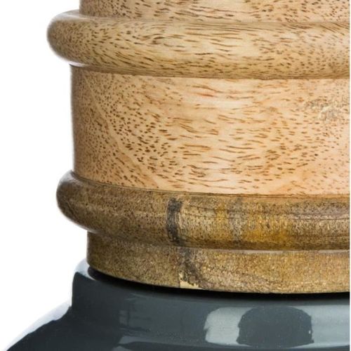 Suspension en métal - E27 - 25 W - H. 22 cm - Gris - Photo n°3; ?>