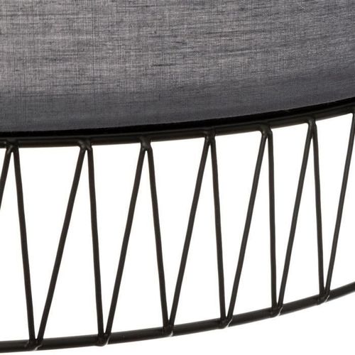 Suspension en métal et tissu - Ø 45 cm - Gris foncé - Photo n°3; ?>