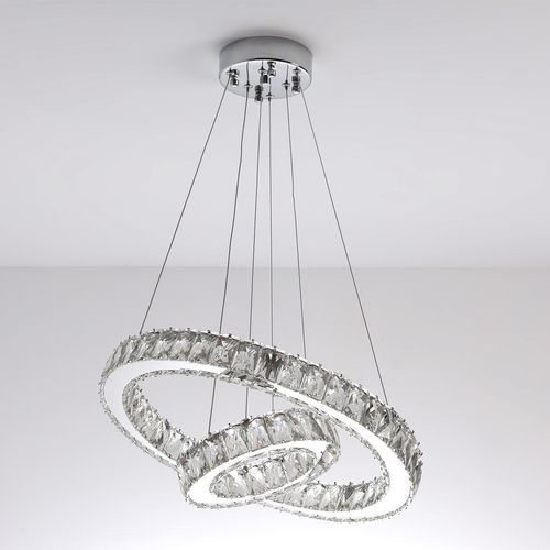 Suspension LED métal et verre transparent Cebhi - Photo n°3; ?>