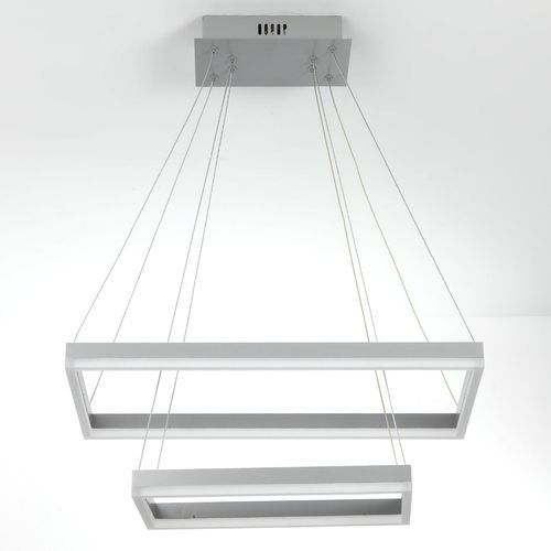 Suspension LED métal gris Solys - Photo n°3; ?>