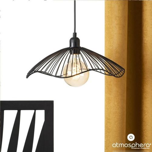 Suspension Métal - Ø 34 cm - Noir - Fil Galt - Photo n°2; ?>