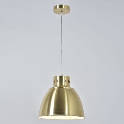 Suspension - Métal alu brossé - H 27,5 x Ø 30,5 cm - Laiton brossé - Photo n°2; ?>