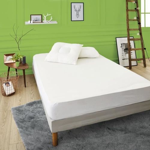 SWEETHOME Protege-matelas 100% coton - Anti-acariens - 160x200 cm - Photo n°2; ?>