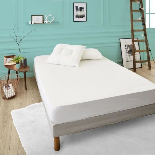 SWEETHOME Protege-matelas 100% coton - Imperméable - Anti-acariens - 140x190/200 cm - Photo n°2; ?>
