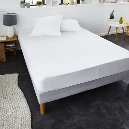 SWEETNIGHT Protege-matelas TOP PRIX 90x190 / 200 cm - Blanc - Photo n°2; ?>