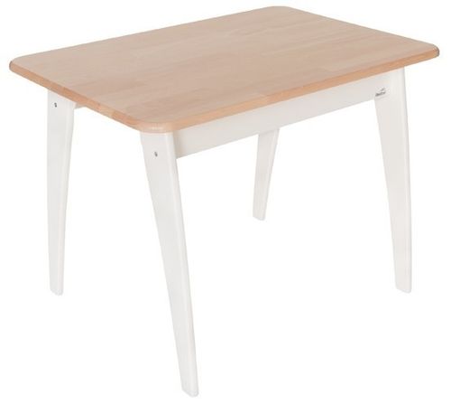 Table 2 chaises 1 banc coffre blanche et naturelle Bambino - Photo n°2; ?>