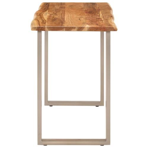 Table à dîner 110x50x76 cm Bois d'acacia solide - Photo n°3; ?>